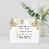 Graduation Party Save the Date Invitation (Staand voorkant)