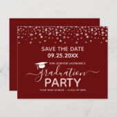 Graduation Party Save the Date Invitation (Voorkant / Achterkant)