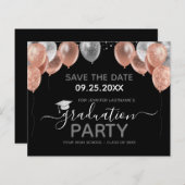 Graduation Party Save the Date Invitation (Voorkant / Achterkant)