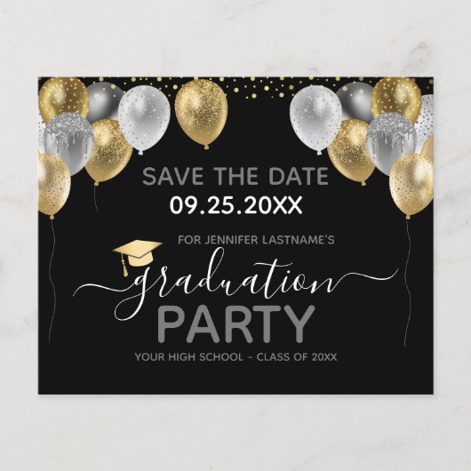 Graduation Party Save the Date Invitation (Voorkant)