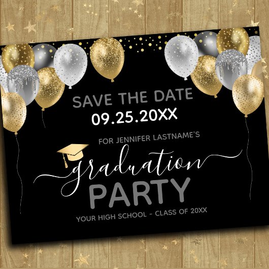 Graduation Party Save the Date Invitation Briefkaart