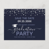 Graduation Party Save the Date Invitation Briefkaart (Voorkant)