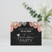 Graduation Party Save the Date Invitation Briefkaart (Staand voorkant)
