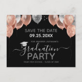 Graduation Party Save the Date Invitation Briefkaart (Voorkant)