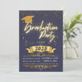Graduation Party Save the Date Invitation Kaart (Staand voorkant)