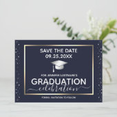 Graduation Party Save the Date Invitation Kaart (Staand voorkant)