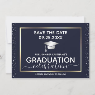 Graduation Party Save the Date Invitation Kaart