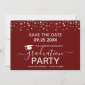 Graduation Party Save the Date Invitation Kaart (Voorkant)
