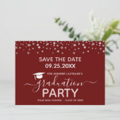 Graduation Party Save the Date Invitation Kaart (Staand voorkant)