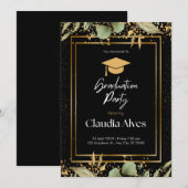 Graduation Party Save the Date Invitation Kaart (Voorkant / Achterkant)