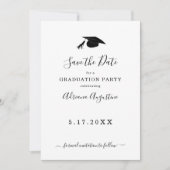 Graduation Party Save the Date Kaart (Voorkant)