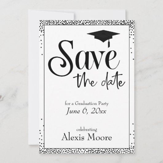 Graduation Party Save the Date Magnetic Card Kaart (Voorkant)