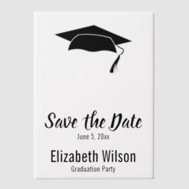 Graduation Party Save the Date Vellum Uitnodigingen