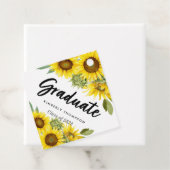 Graduation Party Script Celebration Sunflower Bedankjes Labels (In situ)