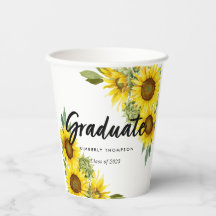 Graduation Party Script Celebration Sunflower Chic