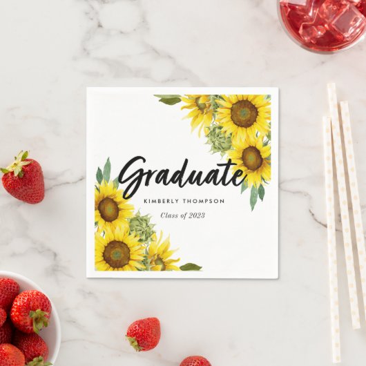 Graduation Party Script Celebration Sunflower Chic Servet (Insitu)