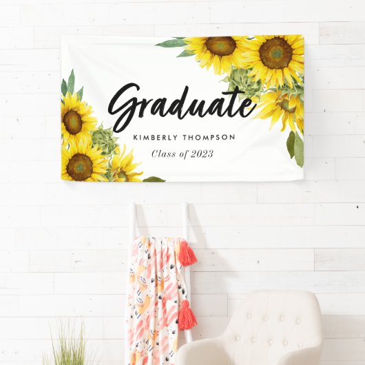 Graduation Party Script Celebration Sunflower Spandoek (Insitu)