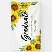 Graduation Party Script Celebration Sunflower Spandoek (Verticaal)