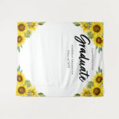 Graduation Party Script Celebration Sunflower Wandkleed (Voorkant (horizontaal))