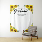 Graduation Party Script Celebration Sunflower Wandkleed (In situ)