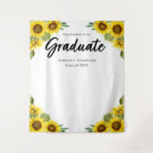 Graduation Party Script Celebration Sunflower Wandkleed (Voorkant)