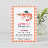 Graduation Party Shrimp Boil Invitation Kaart (Staand voorkant)