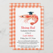 Graduation Party Shrimp Boil Invitation Kaart (Voorkant / Achterkant)
