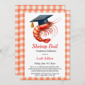 Graduation Party Shrimp Boil Invitation Kaart (Voorkant / Achterkant)