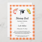 Graduation Party Shrimp Boil Invitation Kaart (Voorkant / Achterkant)