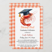 Graduation Party Shrimp Boil Invitation Kaart (Voorkant / Achterkant)
