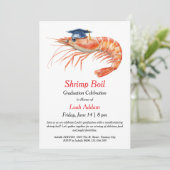 Graduation Party Shrimp Boil Invitation Kaart (Staand voorkant)