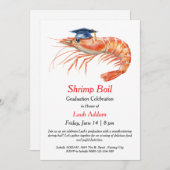 Graduation Party Shrimp Boil Invitation Kaart (Voorkant / Achterkant)