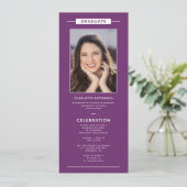 Graduation Party Simple Modern Photo QR Code Kaart (Staand voorkant)