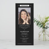 Graduation Party Simple Modern Photo QR Code Kaart (Staand voorkant)