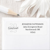 Graduation Party Simple Modern Return Address Etiket (Insitu)
