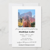 Graduation Party Sjabloon Modern Afstuderen Uitnod Kaart (Achterkant)