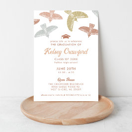 Graduation Party  |  Soaring Birds Boho Folk Art Kaart