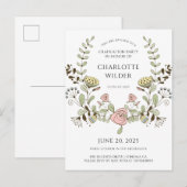 Graduation Party Spring Flowers Uitnodiging Briefkaart (Voorkant / Achterkant)