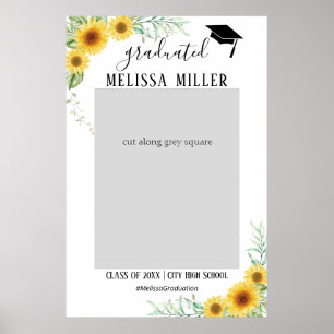 Graduation Party Sunflower Foto Booth Lijst Poster