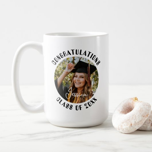 Graduation Party Sweet Persoonlijke foto en naam Koffiemok (Met donut)