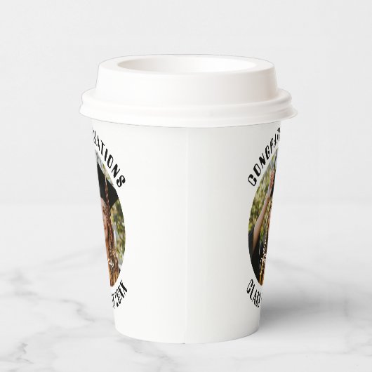 Graduation Party Sweet Persoonlijke foto en naam Papieren Bekers (Rechts)