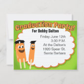 Graduation Party Time Cute Cartoon Pop Kaart