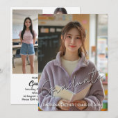 Graduation Party uitnodiging voor briefkaart (Voorkant / Achterkant)