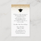 Graduation party Unable to Attend card Visitekaartje (Achterkant)