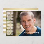 Graduation Party Varsity Lettering Typography Kaart (Voorkant / Achterkant)