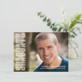 Graduation Party Varsity Lettering Typography Kaart (Staand voorkant)