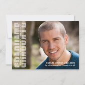 Graduation Party Varsity Lettering Typography Kaart (Voorkant)