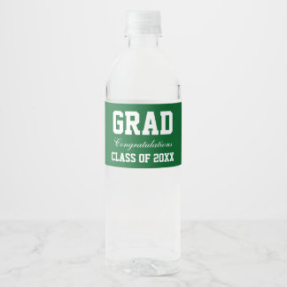 Graduation Party Waterfles Etiketten Groen