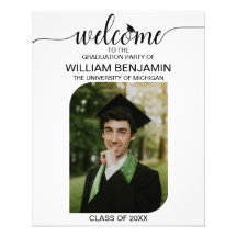 Graduation Party Welcome with Modern Photo Arch