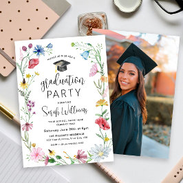 Graduation Party Wildbloemen Foto Kaart
